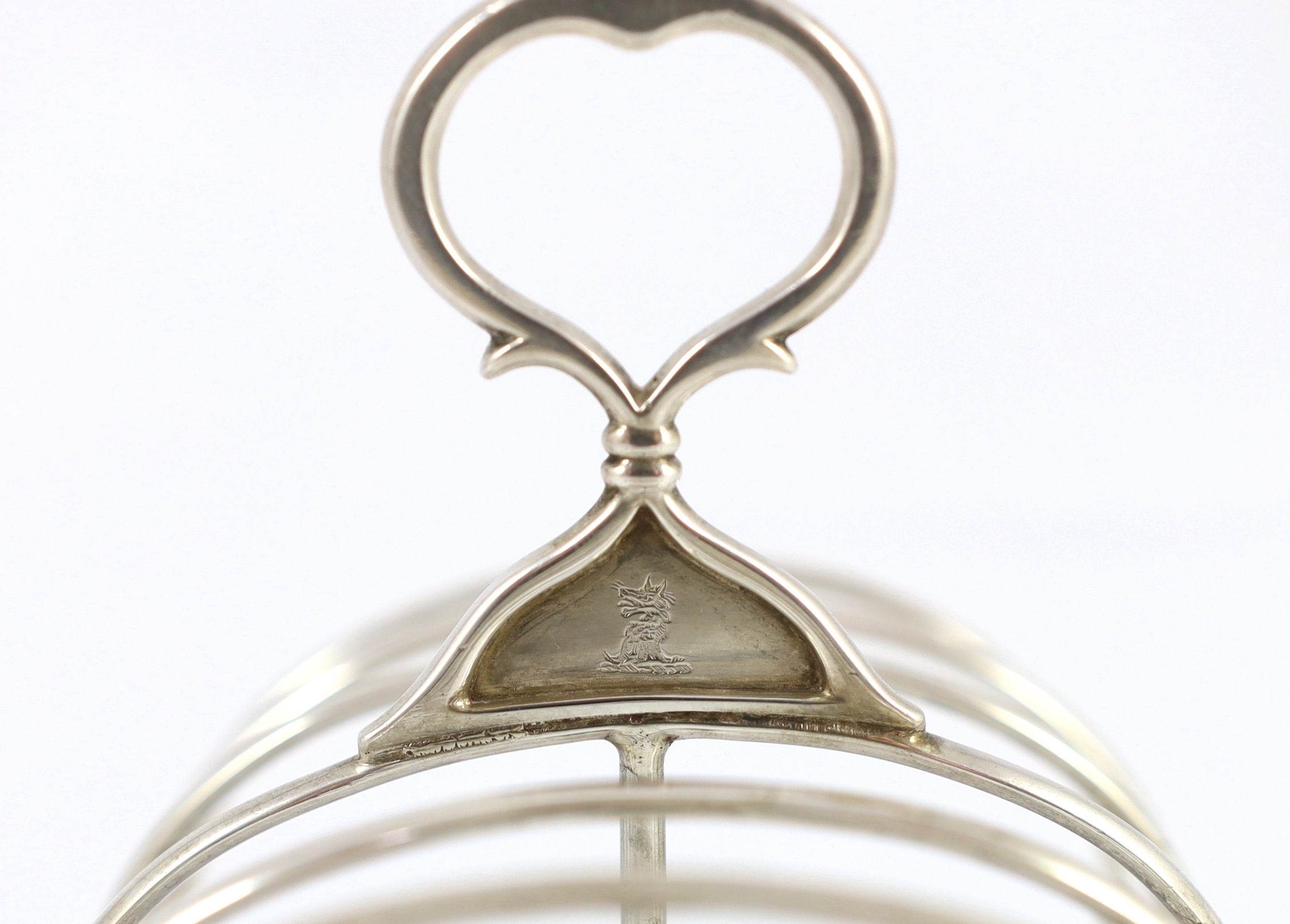 A pair of late Victorian silver seven bar toast racks by John Samuel Hunt (Hunt & Roskell late Storr & Mortimer)